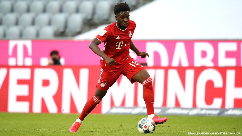 Thông tin về top 10 cầu thủ chạy nhanh nhất thế giới năm 2021 3 Alphoso Davies - 36.51 km/h
